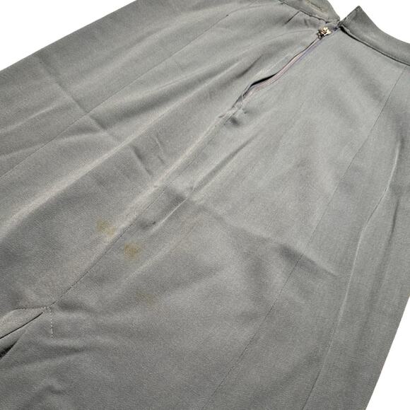 VTG Women's 40s 2 Pc Antique Blue Dress Suit Pill Box S 1940s Jacket Skirt WWII - Picture 15 of 16